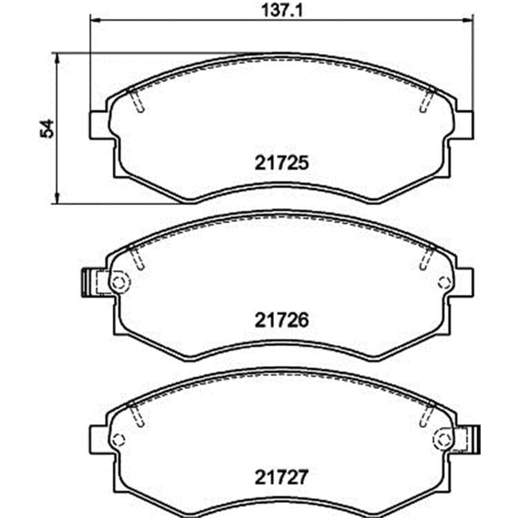 Hella Bremsbel?ge vorne Hyundai Kia Mitsubishi Ssangyong Hella Bremsbel?ge vorne Hyundai Kia Mitsubishi Ssangyong von HELLA
