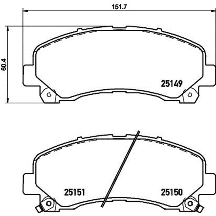 Hella Bremsbel?ge vorne Isuzu D-Max von HELLA