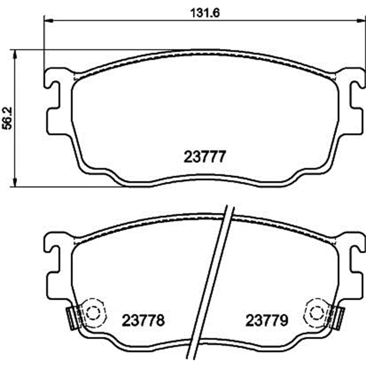 Hella Bremsbel?ge vorne Isuzu Impulse Mazda 626 Premacy Hella Bremsbel?ge vorne Isuzu Impulse Mazda 626 Premacy von HELLA