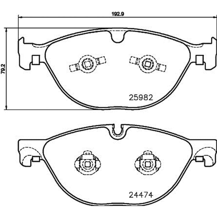 Hella Bremsbel?ge vorne Jaguar F-Type Hella Bremsbel?ge vorne Jaguar F-Type von HELLA
