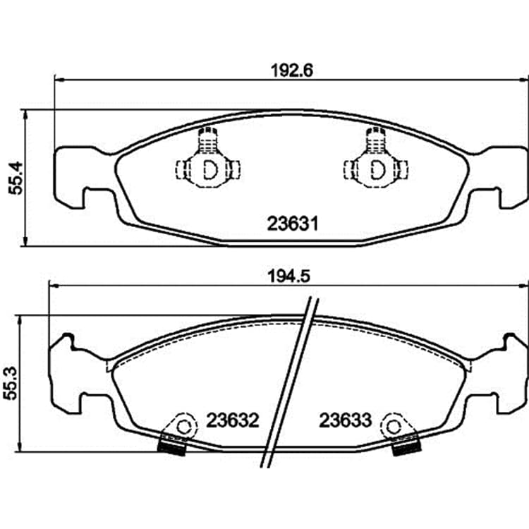 Hella Bremsbel?ge vorne Jeep Cherokee Grand Hella Bremsbel?ge vorne Jeep Cherokee Grand von HELLA