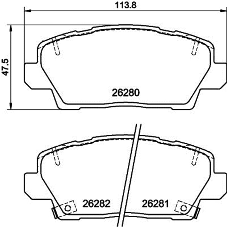 Hella Bremsbel?ge vorne Kia Picanto Hella Bremsbel?ge vorne Kia Picanto von HELLA