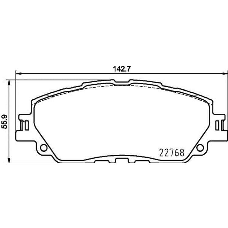 Hella Bremsbel?ge vorne Lexus Es Ux Toyota C-Hr Camry Corolla Prius Rav von HELLA