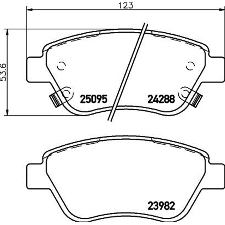 Hella Bremsbel?ge vorne Opel Adam Proton Gen Persona von HELLA