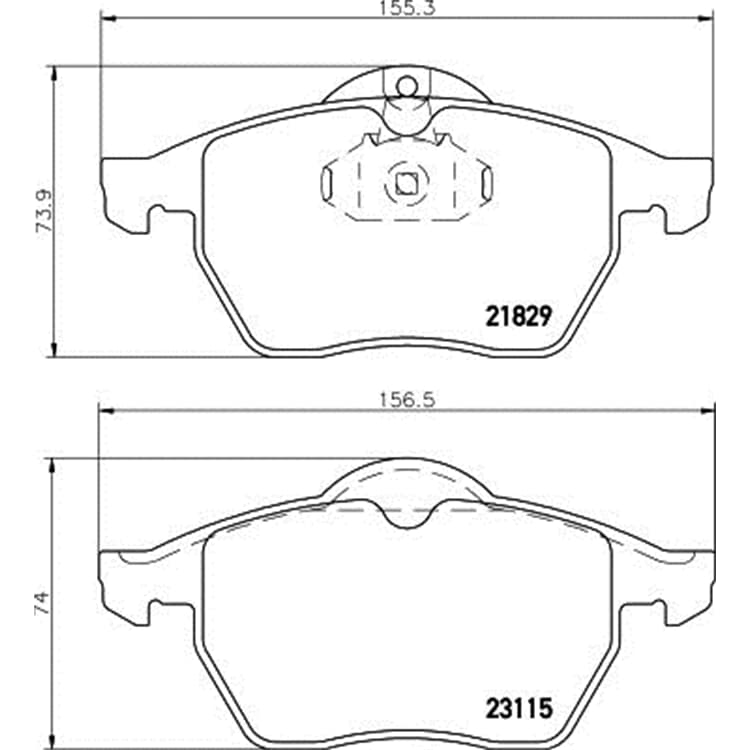 Hella Bremsbel?ge vorne Opel Calibra Vectra Saab 9-5 von HELLA