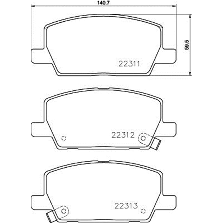 Hella Bremsbel?ge vorne Opel Insignia Mokka von HELLA