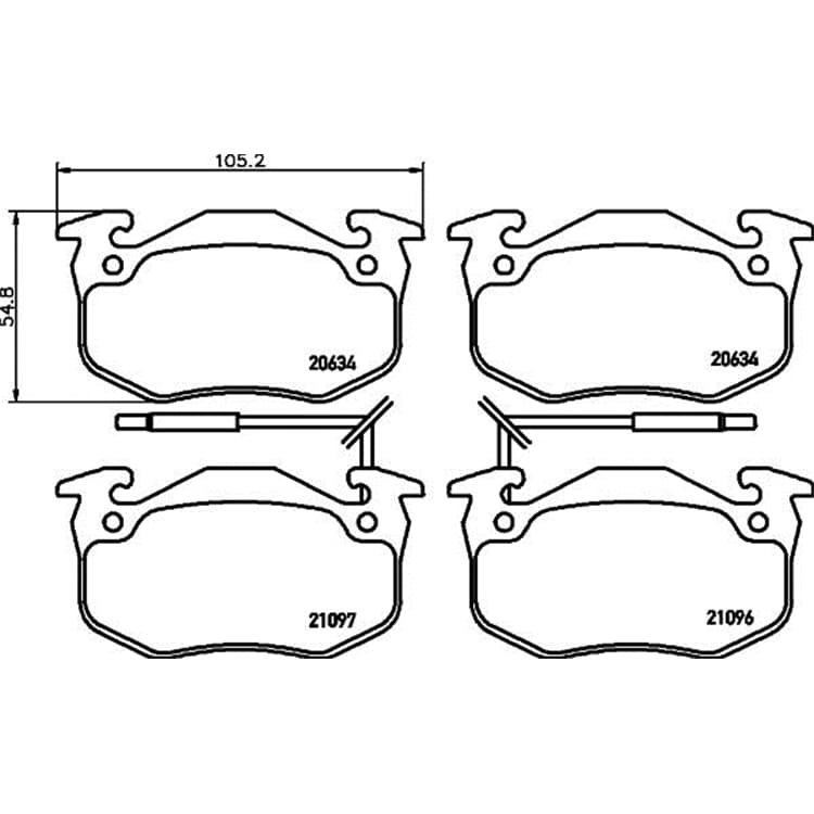 Hella Bremsbel?ge vorne Peugeot 305 Renault Rapid Super Twingo Hella Bremsbel?ge vorne Peugeot 305 Renault Rapid Super Twingo von HELLA
