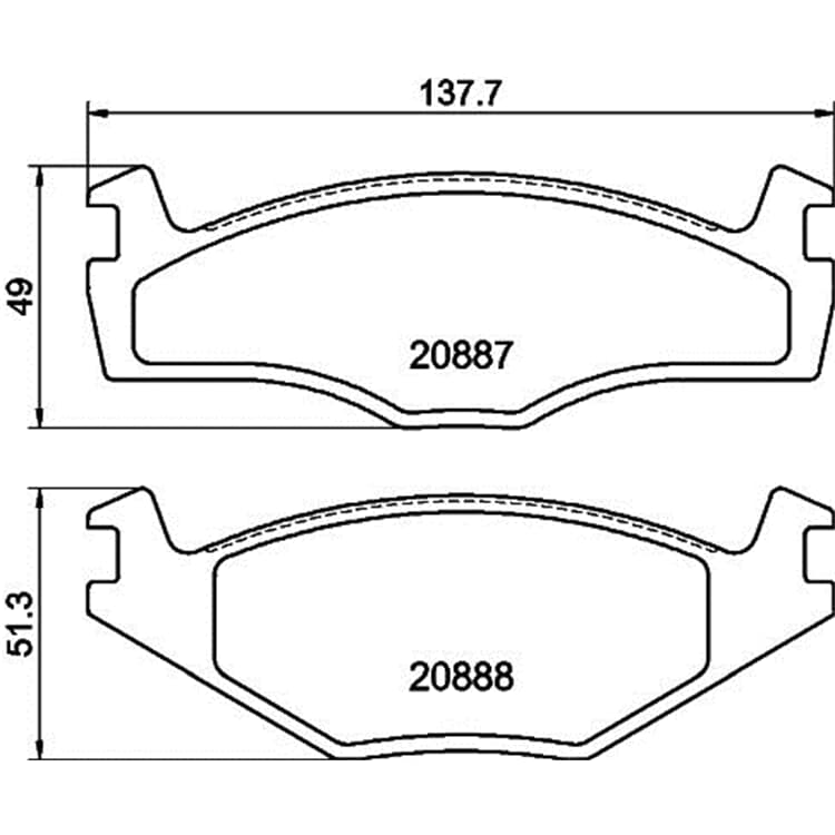 Hella Bremsbel?ge vorne Seat VW Hella Bremsbel?ge vorne Seat VW von HELLA