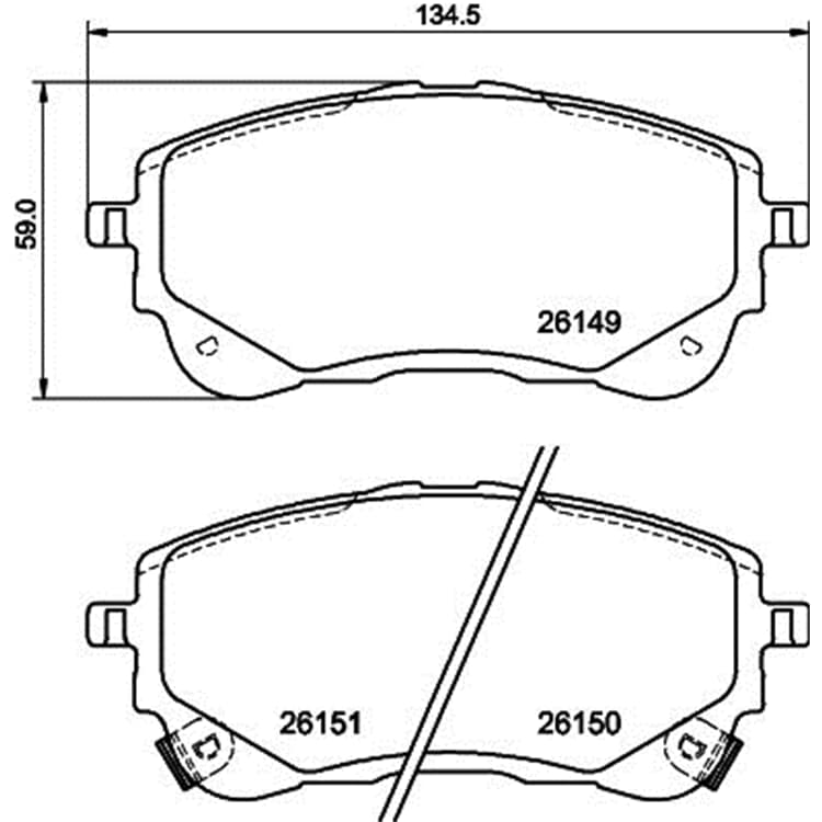 Hella Bremsbel?ge vorne Suzuki Swace Toyota Corolla Hella Bremsbel?ge vorne Suzuki Swace Toyota Corolla von HELLA
