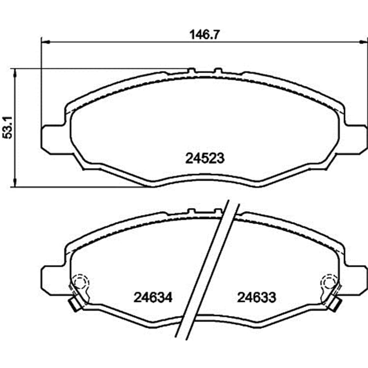 Hella Bremsbel?ge vorne Toyota Hilux Hella Bremsbel?ge vorne Toyota Hilux von HELLA