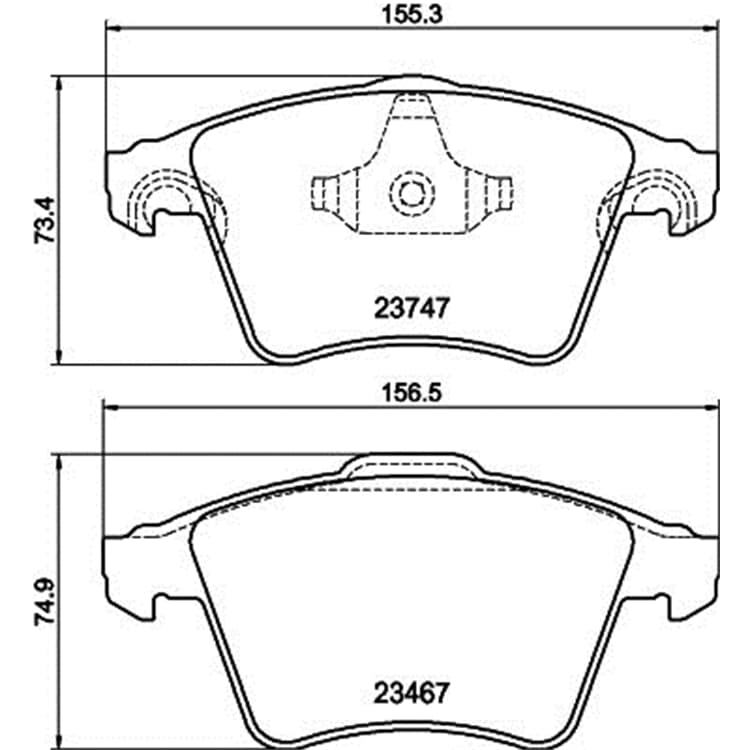 Hella Bremsbel?ge vorne VW California Multivan Transporter Hella Bremsbel?ge vorne VW California Multivan Transporter von HELLA