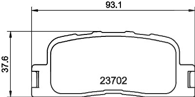 Hella Bremsbeläge hinten (Satz) [Hersteller-Nr. 8DB355011-001] für Toyota von HELLA