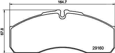 Hella Bremsbeläge vorne (Satz) [Hersteller-Nr. 8DB355005-401] für Iveco, Renault von HELLA