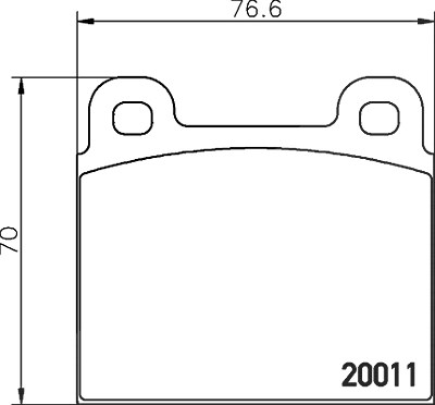 Hella Bremsbelagsatz, Scheibenbremse [Hersteller-Nr. 8DB355007-011] für Alfa Romeo, BMW, Ferrari, Mercedes-Benz, Opel, Porsche, Vauxhall von HELLA