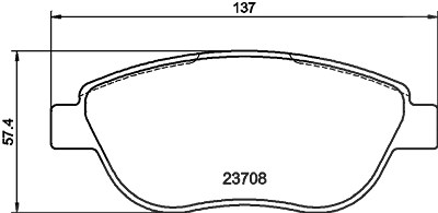 Hella Bremsbelagsatz, Scheibenbremse [Hersteller-Nr. 8DB355011-331] für Citroën, Fiat, Lancia, Peugeot von HELLA