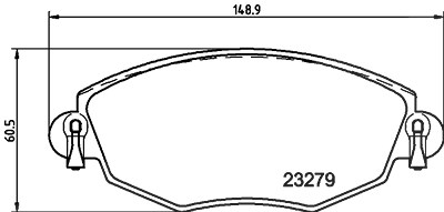 Hella Bremsbelagsatz, Scheibenbremse [Hersteller-Nr. 8DB355009-071] für Ford, Jaguar von HELLA