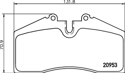 Hella Bremsbelagsatz, Scheibenbremse [Hersteller-Nr. 8DB355007-701] für Porsche von HELLA