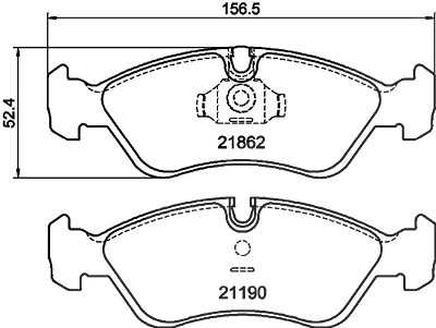 Hella Bremsbelagsatz, Scheibenbremse [Hersteller-Nr. 8DB355007-761] für Chevrolet, Daewoo, Opel, Vauxhall von HELLA