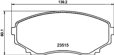 Hella Bremsbelagsatz, Scheibenbremse [Hersteller-Nr. 8DB355009-641] für Mazda von HELLA