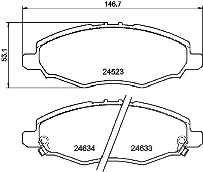 Hella Bremsbelagsatz, Scheibenbremse [Hersteller-Nr. 8DB355013-181] für Toyota von HELLA