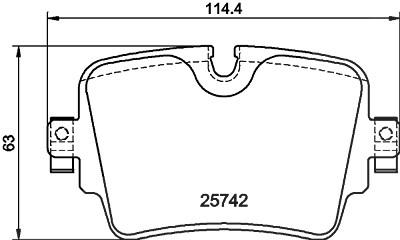 Hella Bremsbelagsatz, Scheibenbremse [Hersteller-Nr. 8DB355021-391] für Jaguar von HELLA