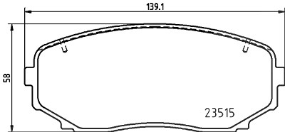 Hella Bremsbelagsatz, Scheibenbremse [Hersteller-Nr. 8DB355037-911] für Mitsubishi von HELLA