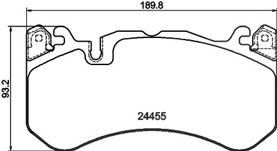 Hella Bremsbelagsatz, Scheibenbremse [Hersteller-Nr. 8DB355039-931] für Mercedes-Benz von HELLA