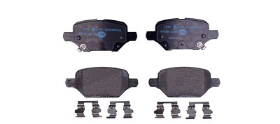 Hella Bremsbelagsatz, Scheibenbremse [Hersteller-Nr. 8DB355040-181] für Opel, Vauxhall von HELLA