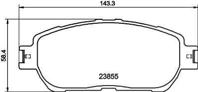 Hella Bremsbelagsatz, Scheibenbremse [Hersteller-Nr. 8DB355014-441] für Toyota von HELLA