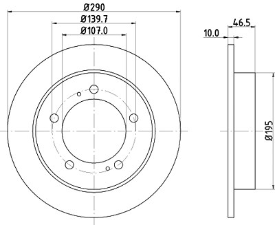 Hella Bremsscheibe [Hersteller-Nr. 8DD355103-611] für Suzuki von HELLA