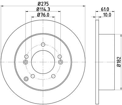 Hella Bremsscheibe [Hersteller-Nr. 8DD355115-991] für Kia von HELLA