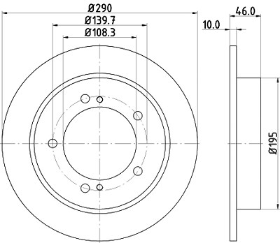 Hella Bremsscheibe [Hersteller-Nr. 8DD355117-941] für Suzuki von HELLA
