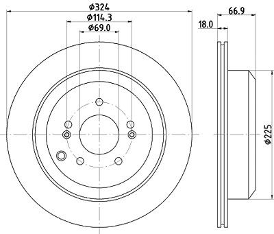 Hella Bremsscheibe [Hersteller-Nr. 8DD355118-531] für Hyundai von HELLA