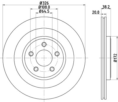 Hella Bremsscheibe [Hersteller-Nr. 8DD355115-581] für Daimler, Jaguar von HELLA