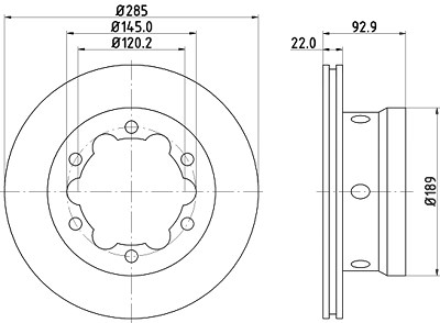 Hella Bremsscheibe [Hersteller-Nr. 8DD355105-811] für Mercedes-Benz, VW von HELLA