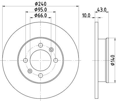 Hella Bremsscheibe [Hersteller-Nr. 8DD355113-361] für Mg von HELLA