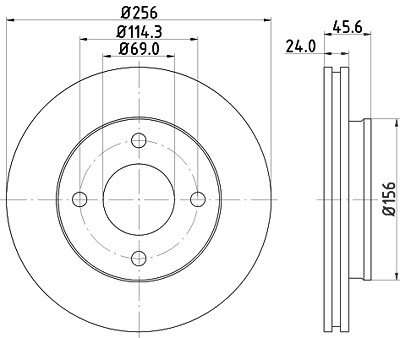 Hella Bremsscheibe [Hersteller-Nr. 8DD355111-511] für Mitsubishi, Smart von HELLA