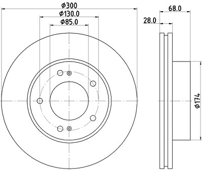 Hella Bremsscheibe [Hersteller-Nr. 8DD355116-461] für Ssangyong von HELLA