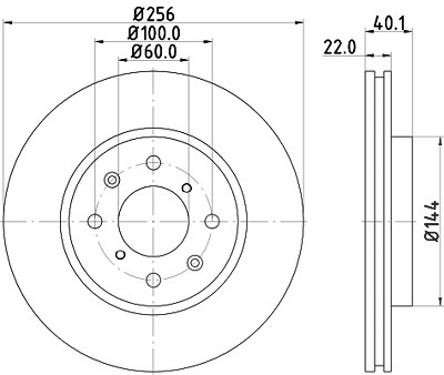Hella Bremsscheibe [Hersteller-Nr. 8DD355117-371] für Suzuki von HELLA