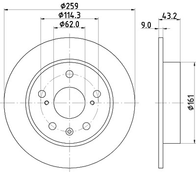Hella Bremsscheibe [Hersteller-Nr. 8DD355120-531] für Suzuki von HELLA
