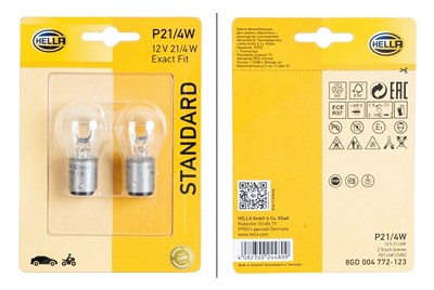 Hella Glühlampe, Blinkleuchte [Hersteller-Nr. 8GD004772-123] für BMW, Citroën, Fiat, Ford, Jaguar, Lada, Lotus, Mercedes-Benz, Mitsubishi, Opel, Peuge von HELLA