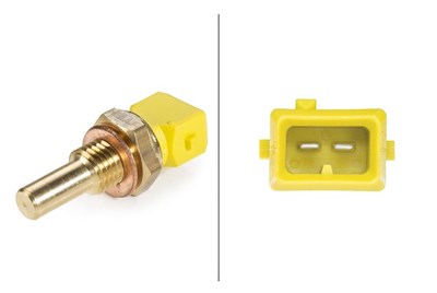 Hella Kühlmitteltemperatur-Sensor mit Dichtring Kupfer [Hersteller-Nr. 6PT009107-441] für Ford, Infiniti, Kia, Nissan von HELLA