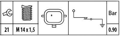 Hella Öldruckschalter [Hersteller-Nr. 6ZL003259-901] für Renault von HELLA