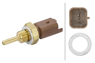 Hella Sensor, Kühlmitteltemperatur [Hersteller-Nr. 6PT009309-241] für Abarth, Alfa Romeo, Chrysler, Fiat, Ford, Jeep, Lancia, Opel, Vauxhall von HELLA
