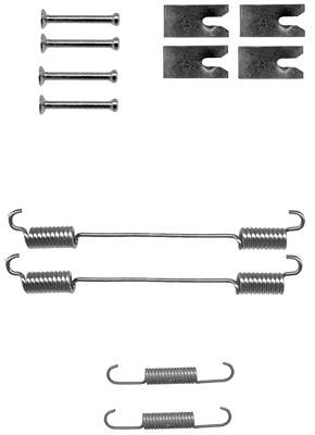 Hella Zubehörsatz, Bremsbacken [Hersteller-Nr. 8DZ355200-831] für Cadillac, Fiat, Lancia, Opel, Vauxhall von HELLA