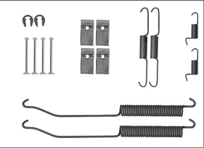 Hella Zubehörsatz, Bremsbacken [Hersteller-Nr. 8DZ355205-871] für Ford, Nissan, Renault von HELLA