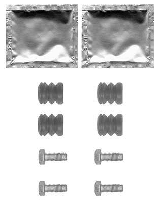 Hella Zubehörsatz, Bremssattel [Hersteller-Nr. 8DZ355201-581] für Abarth, Ac, Alfa Romeo, Audi, BMW, Citroën, Dacia, Fiat, Ford, Lada, Lancia, Mercede von HELLA