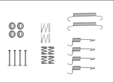 Hella Zubehörsatz, Feststellbremsbacken [Hersteller-Nr. 8DZ355205-931] für Hyundai, Kia von HELLA