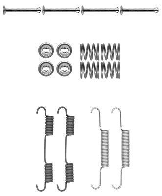 Hella Zubehörsatz, Feststellbremsbacken [Hersteller-Nr. 8DZ355202-071] für Infiniti, Nissan, Porsche von HELLA