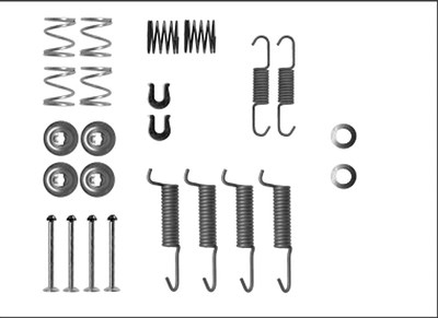 Hella Zubehörsatz, Feststellbremsbacken [Hersteller-Nr. 8DZ355205-971] für Opel von HELLA